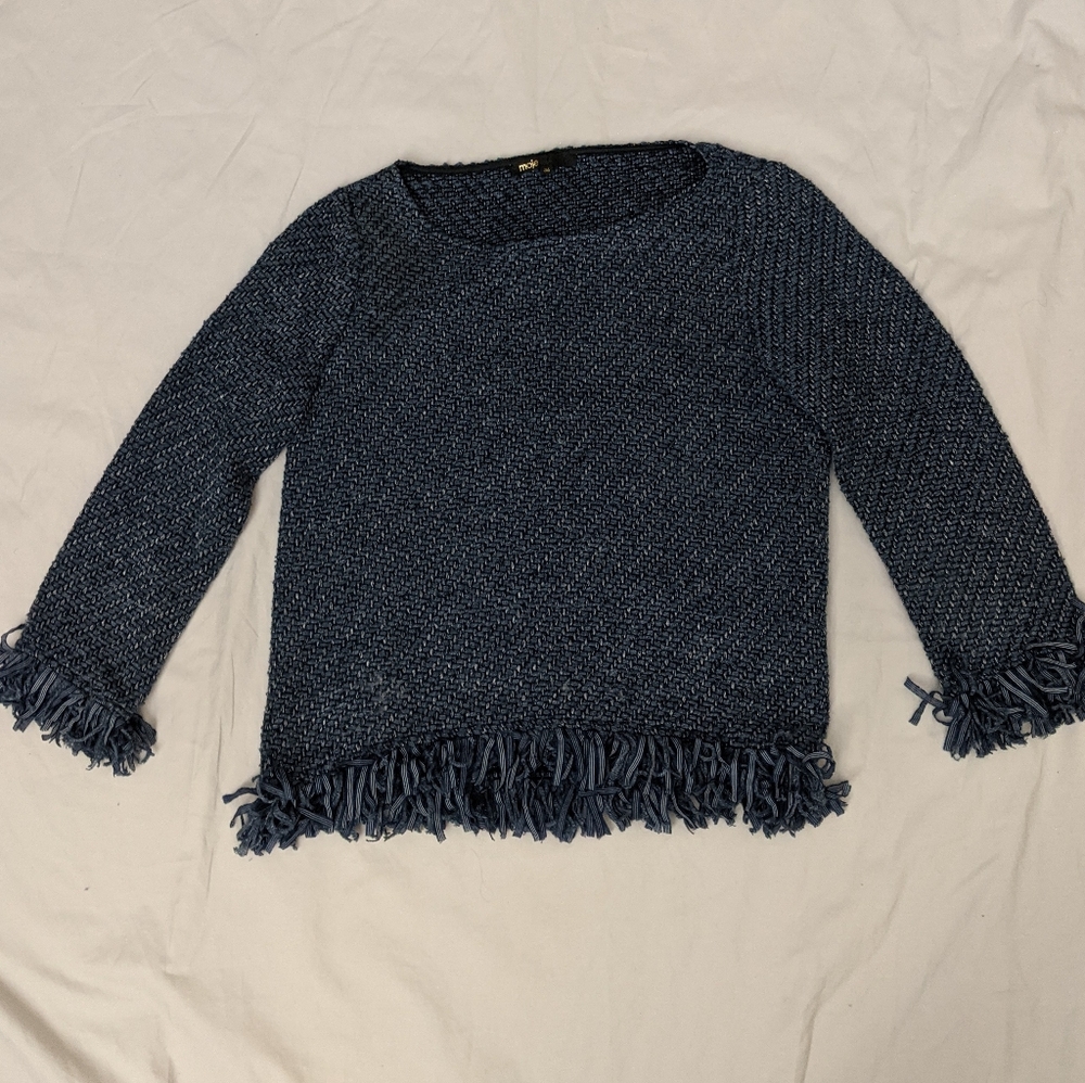 Blue knitted sweater from Maje